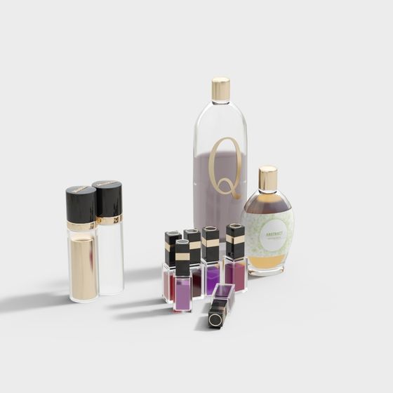 Elegant Perfume and Cosmetic 3D model for High-End Brands