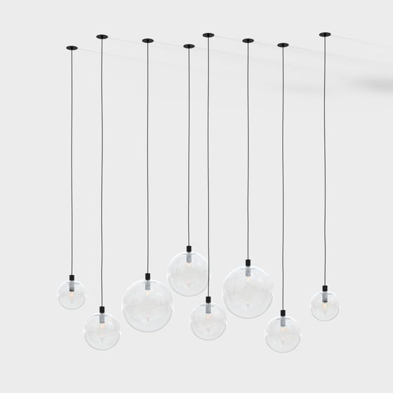 Elegant Minimalist Pendant Light 3D model