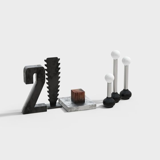 Industrial Style Digital Sculpture 3D model