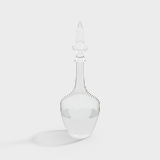 Elegant Glass Bottle 3D model