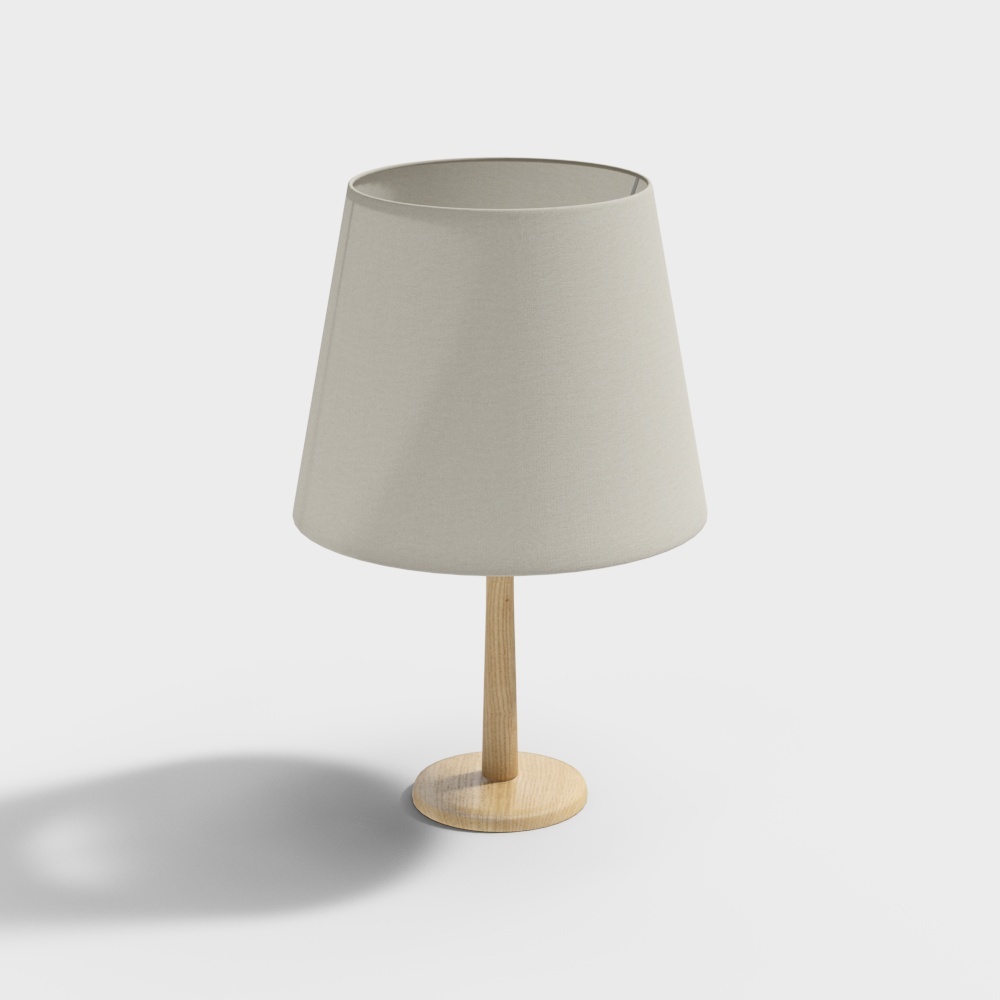 Modern Minimalist Table Lamp 3D Model – Low-Poly Design