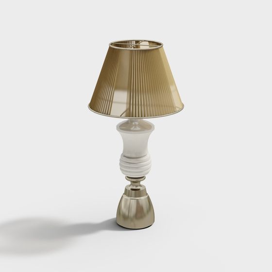 Elegant Low-Polygon Table Lamp 3D model