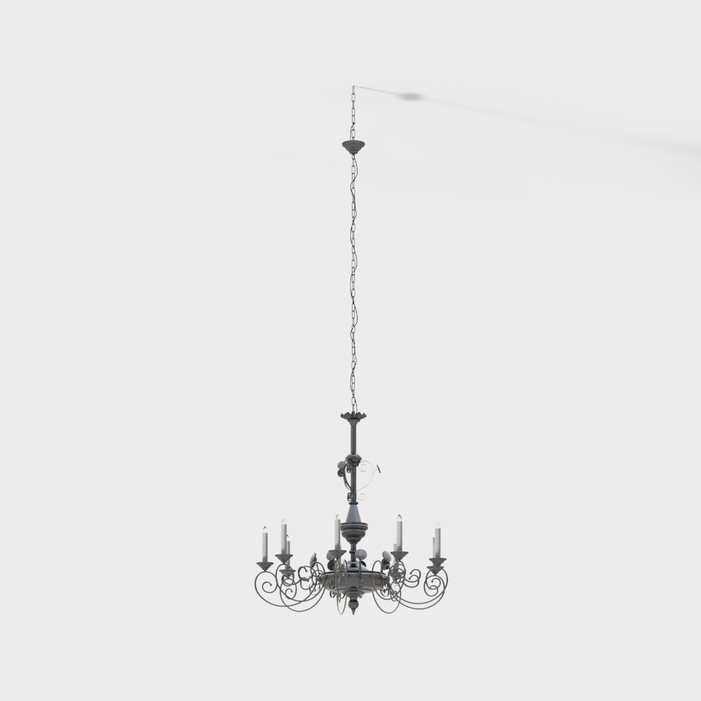 a chandelier black