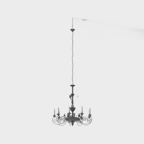 Vintage Chandelier 3D model for Elegant Interiors