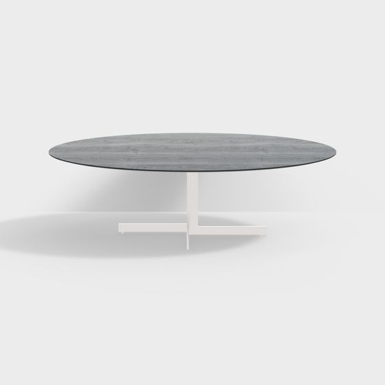 Elegant Oval Dining Table 3D model