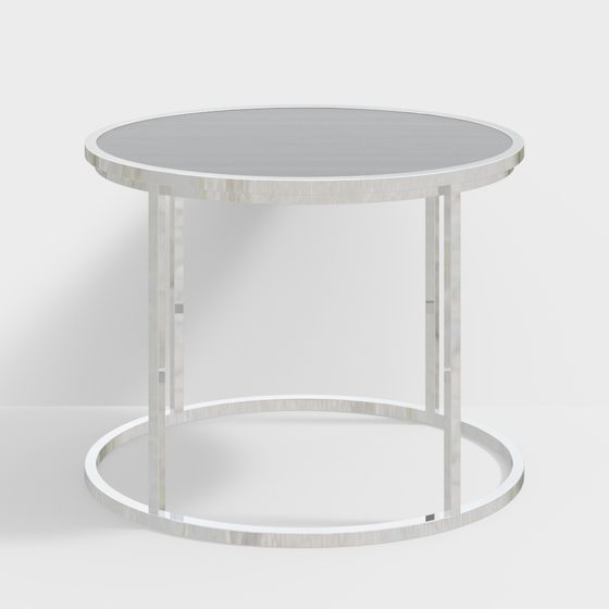 Modern Low-Poly Round Table 3D model