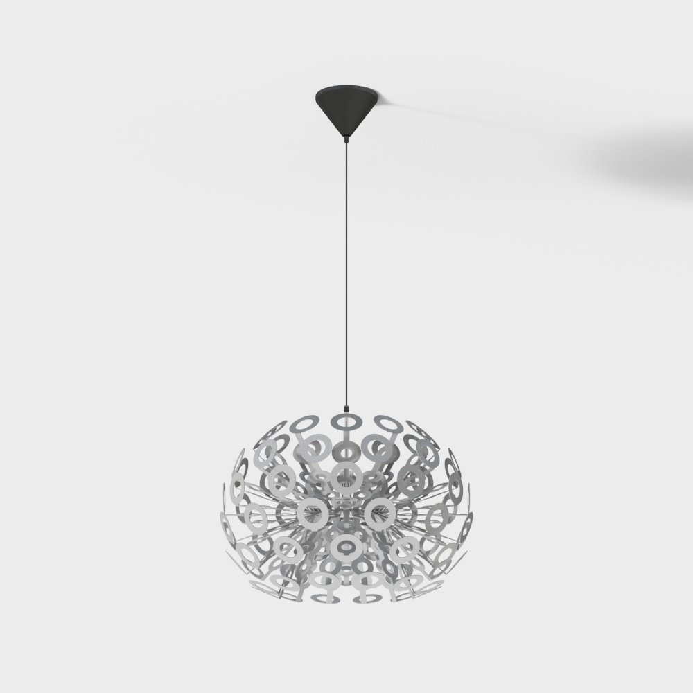 a chandelier white