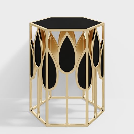 Art Deco Side Table 3D model for Modern Interiors