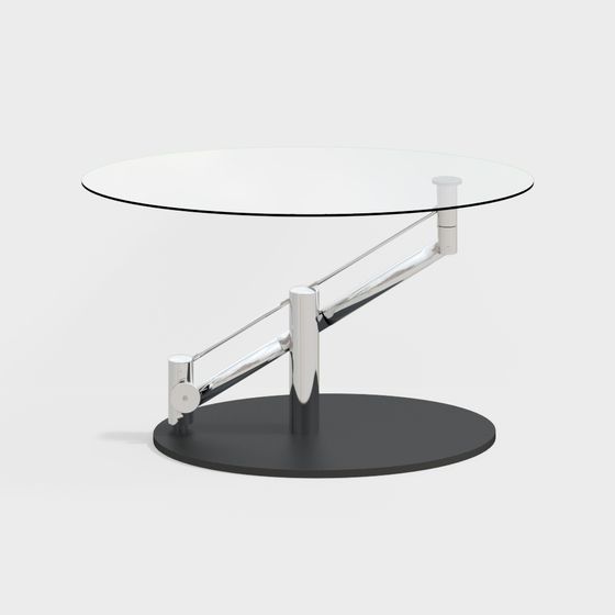 Futuristic Low-Polygon Round Table 3D model