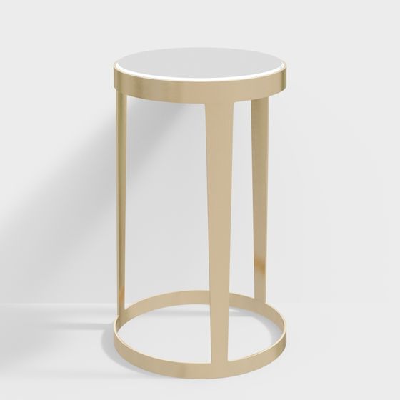 Elegant Round Table Lamp 3D model for Modern Interiors