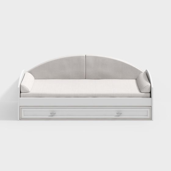 Elegant Low-Polygon Sofa Bed 3D model