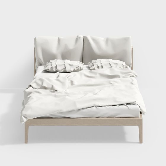 Modern Minimalist Bed Frame 3D model