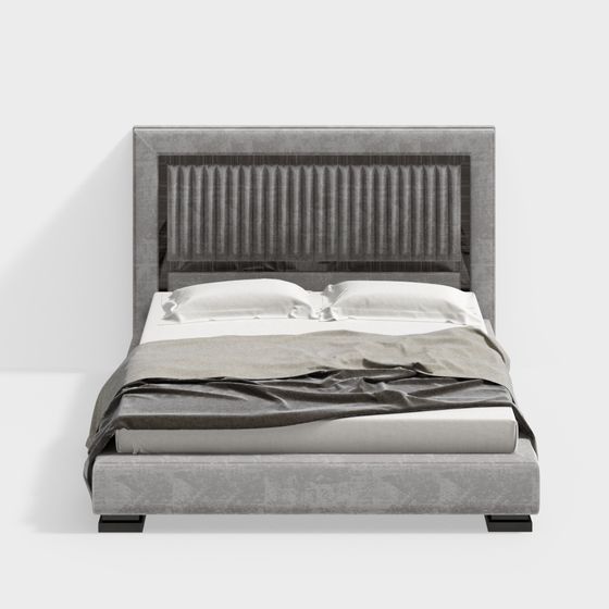 Urban Elegance Bed 3D model for Contemporary Spaces