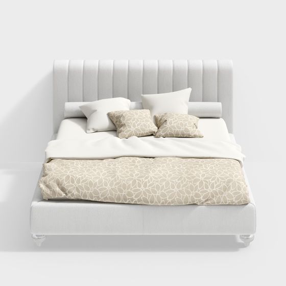 Urban Elegance Bed 3D model for Modern Interiors