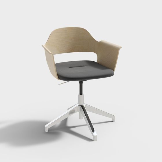 Sleek Polygonal Office Chair 3D model