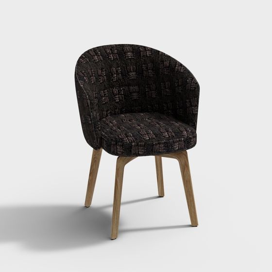 Stylish Low-Polygon Armchair 3D model