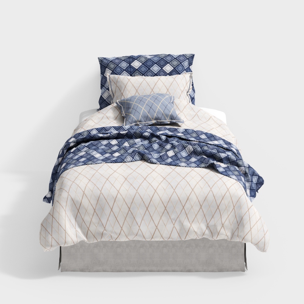 letto a due piazze blu 93427