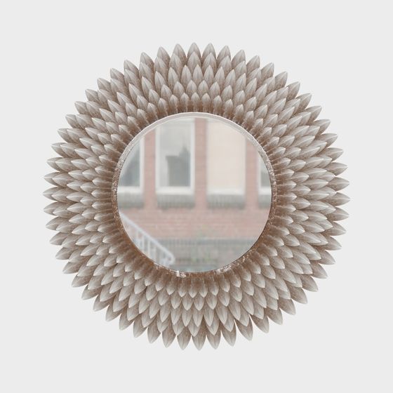 Feather Mirror Low-Poly 3D Model