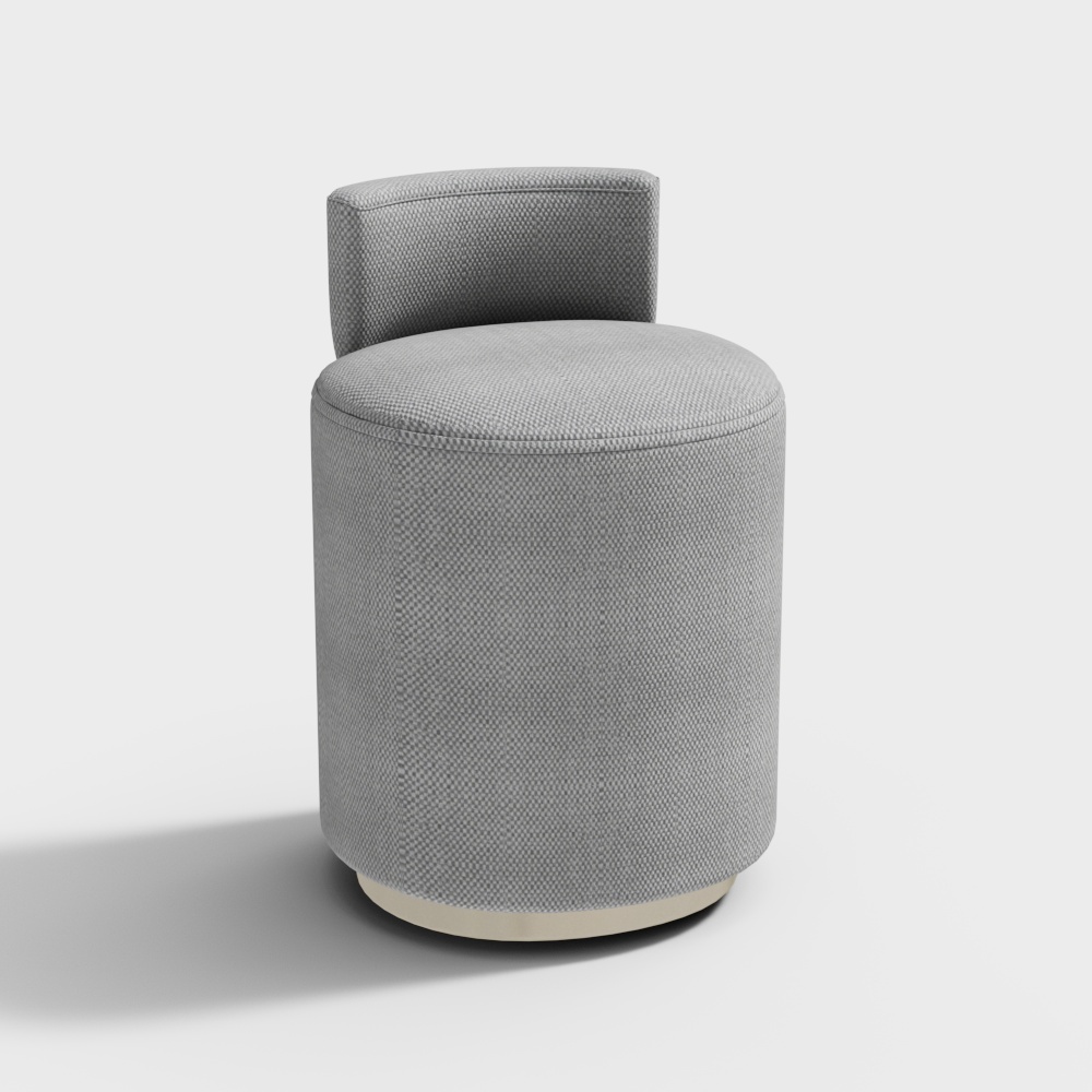 Contemporary&nbsp;trend&nbsp;fabric ottoman grey 112