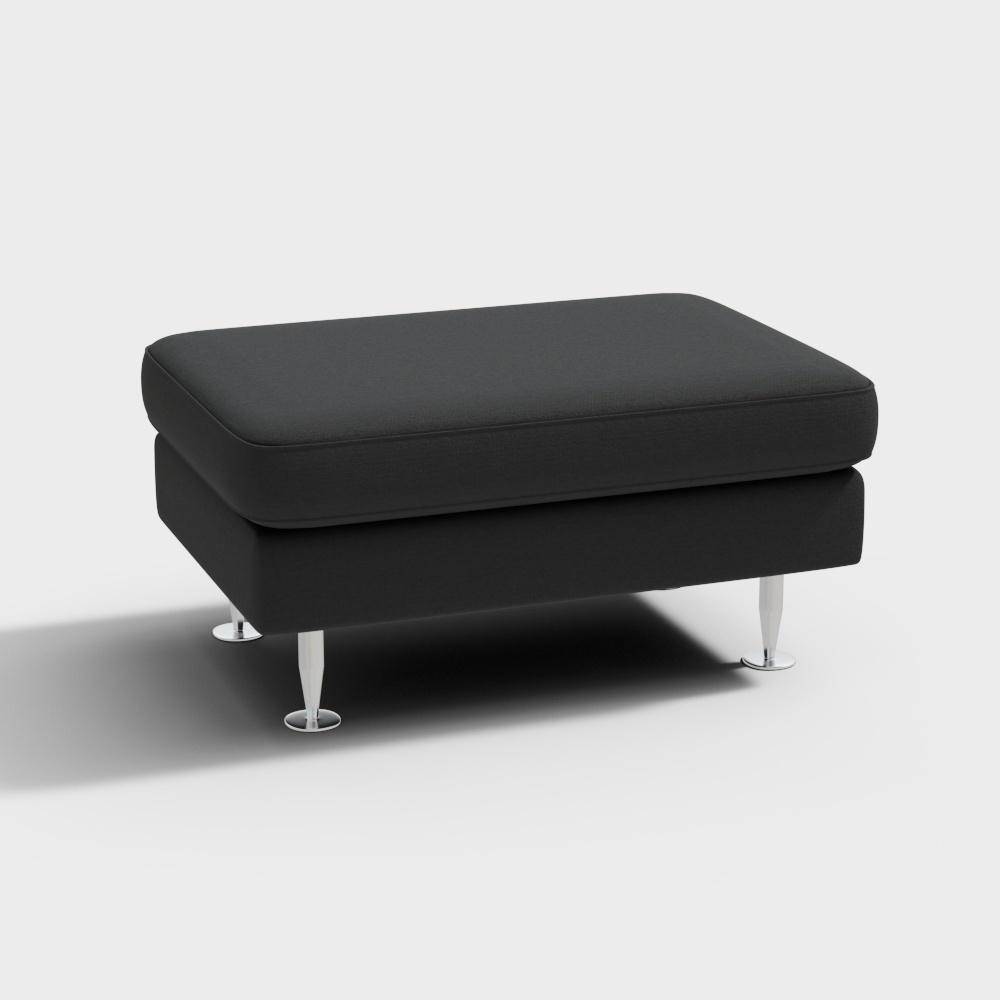 コンテンポラリートレンド生地オットマン グレー_インディビ