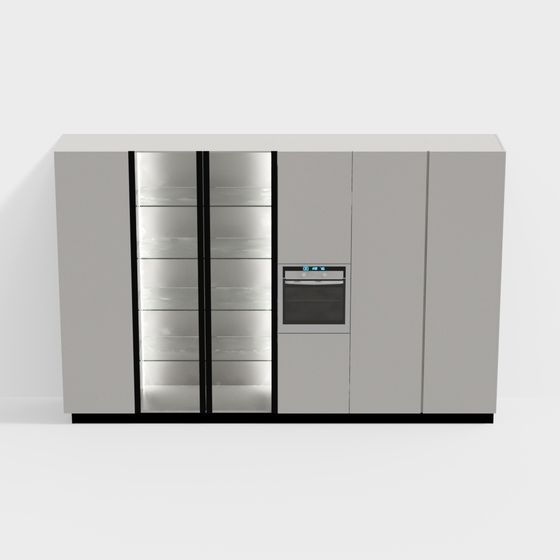 Contemporary City Kitchen 3D Model for Diverse Applications