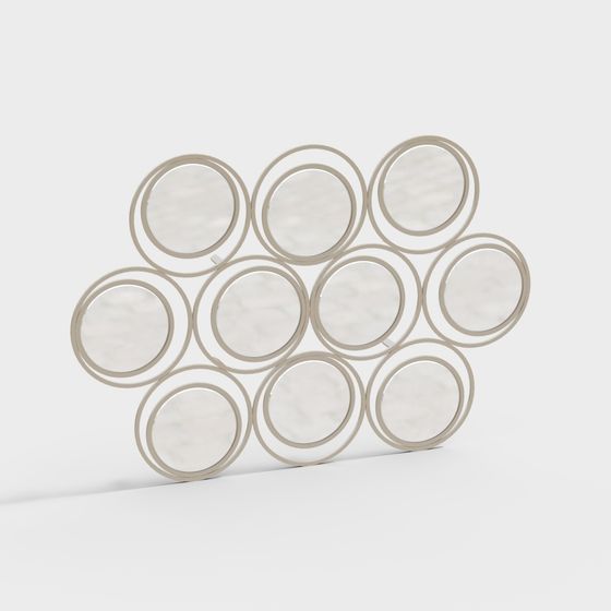 Geometric Marble and Metal 3D Model