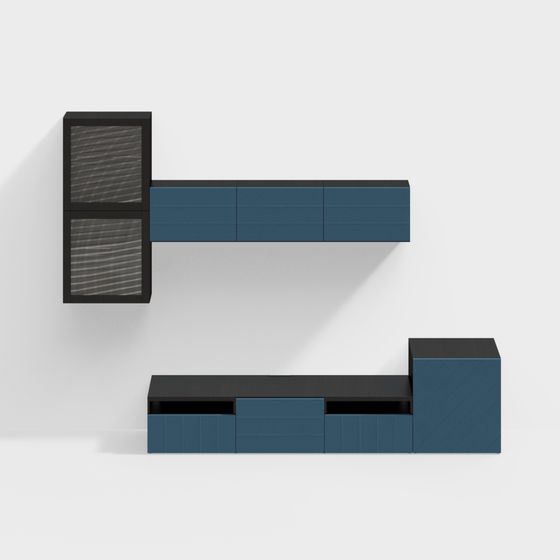 Stylish City Corner Cabinet 3D Model