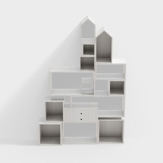 Modular Bookshelf 3D model