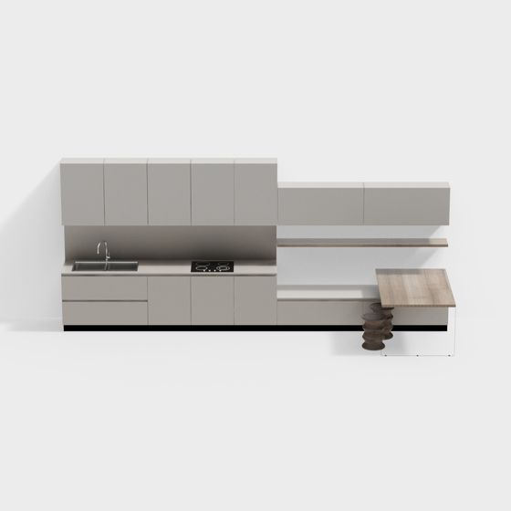 Minimalist Kitchen Design 3D model