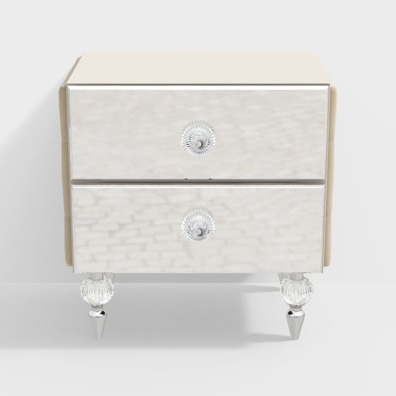 Chic Low-Poly Nightstand 3D model for Modern Spaces