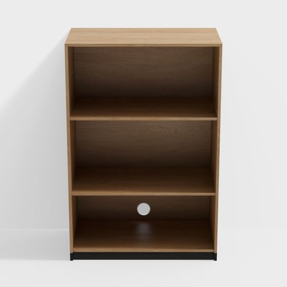 Sleek Low-Polygon Bookshelf 3D model for Creative Spaces