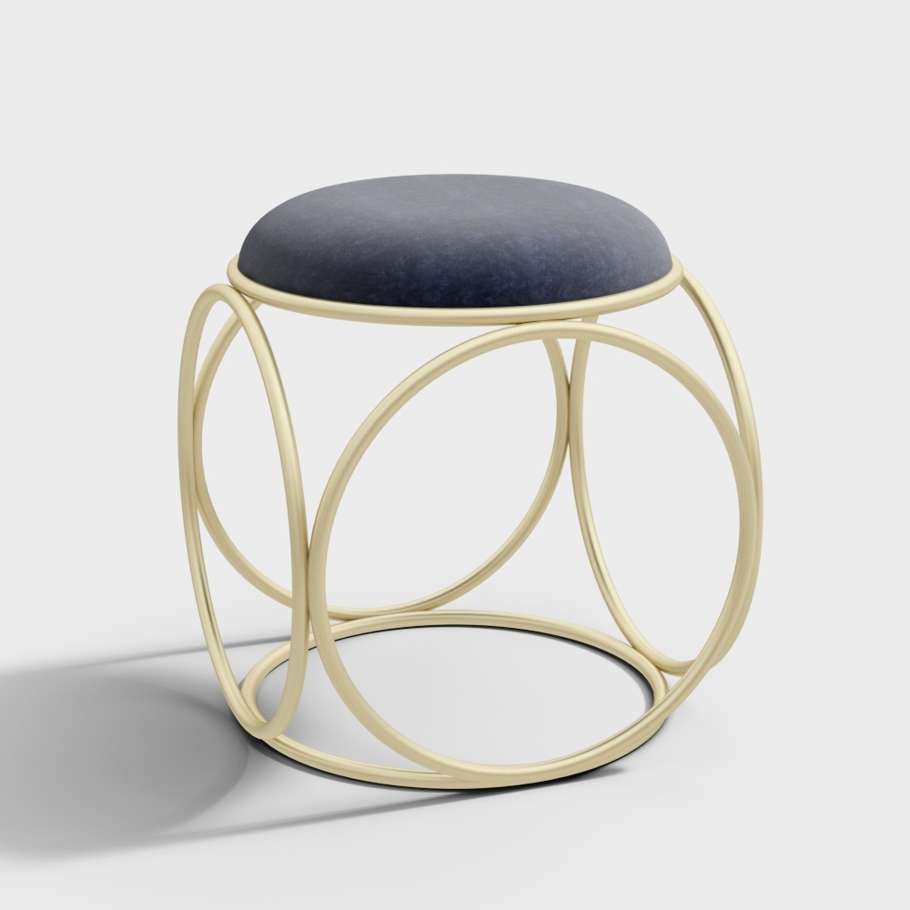 Luxury Ottoman & Bench 3D Model – Earth and Black