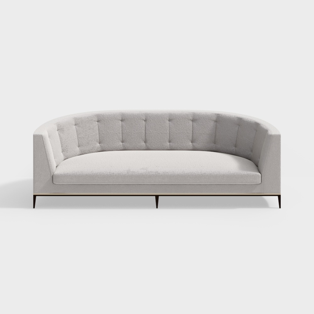 Elegant Low-Polygon 3D Sofa Model