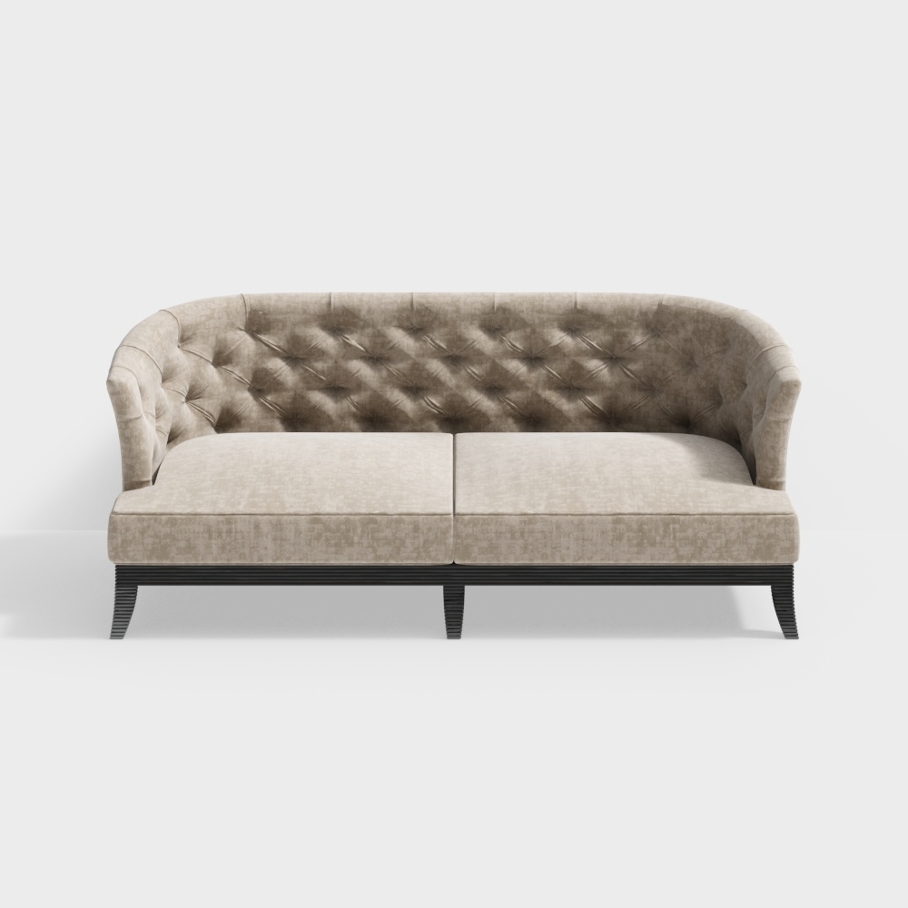 Canapé amoureux en velours brun_44937