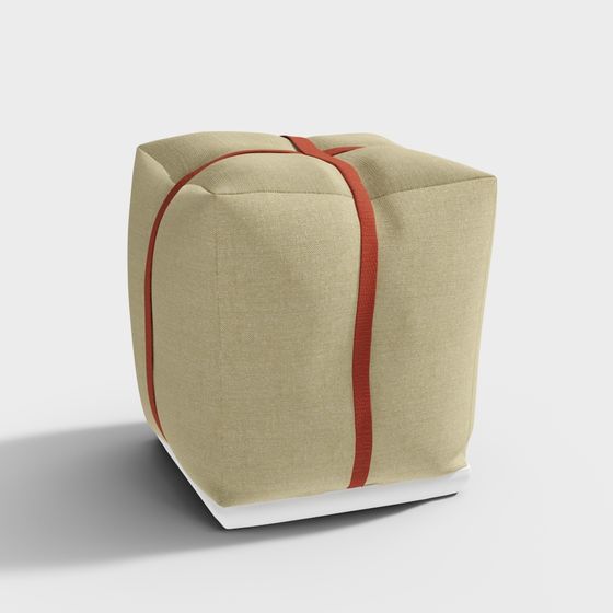 Urban Cube 3D model - Modern Low-Poly Stool