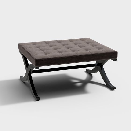 Elegant Sofa Stool 3D model for Modern Interiors