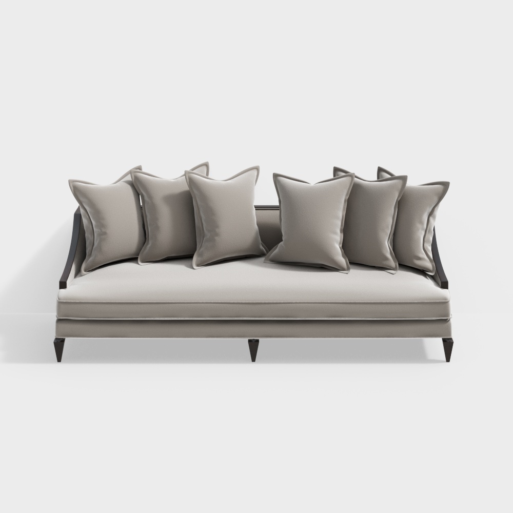 Urban Comfort Low Polygon Sofa 3D model
