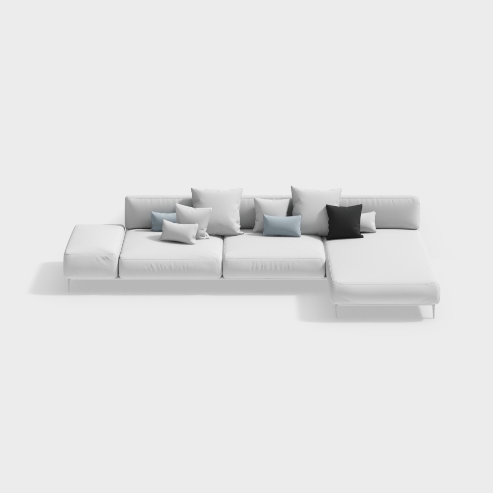 Canapé en velours blanc