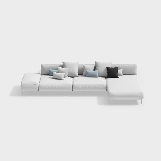 Canapé en velours blanc