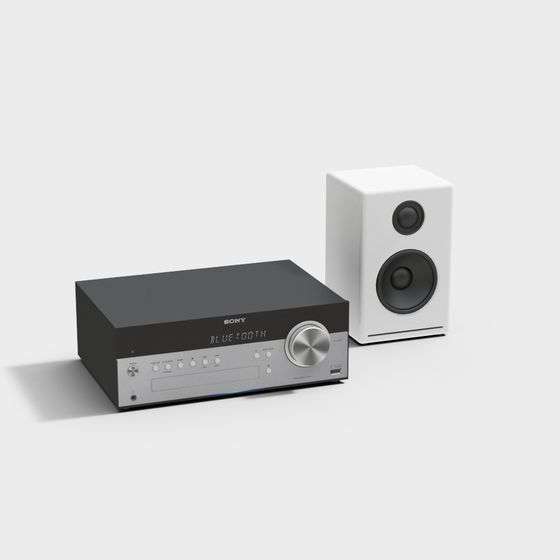 Sony Stereo System 3D model for Modern Applications
