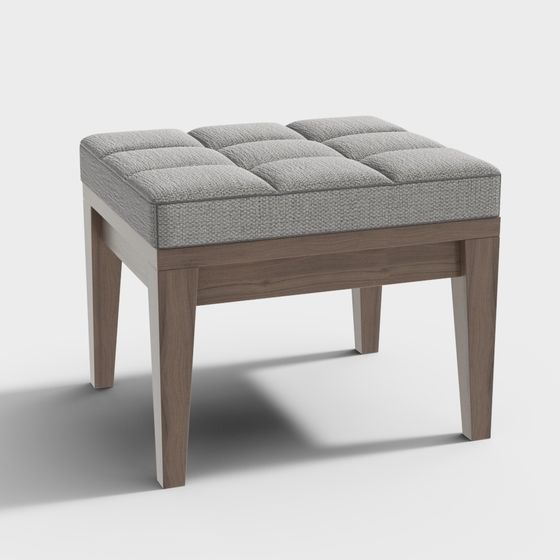 Urban Comfort Ottoman 3D model for Modern Spaces