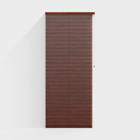 Stylish Wooden Venetian Blinds 3D model for Interior Projects