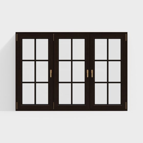 Elegant French Sliding Door 3D model for Modern Architecture
