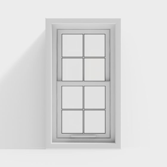 Sophisticated Six-Panel Window 3D model for Modern Spaces