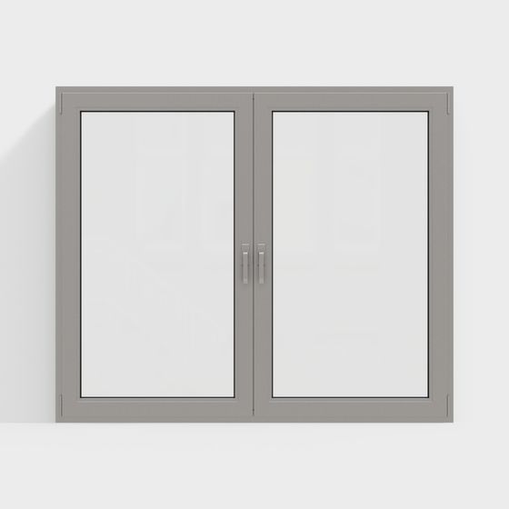 Elegant Double Door 3D model for Modern Spaces