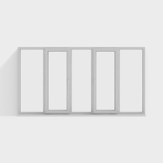 Stylish 5-Panel Folding Door 3D Model