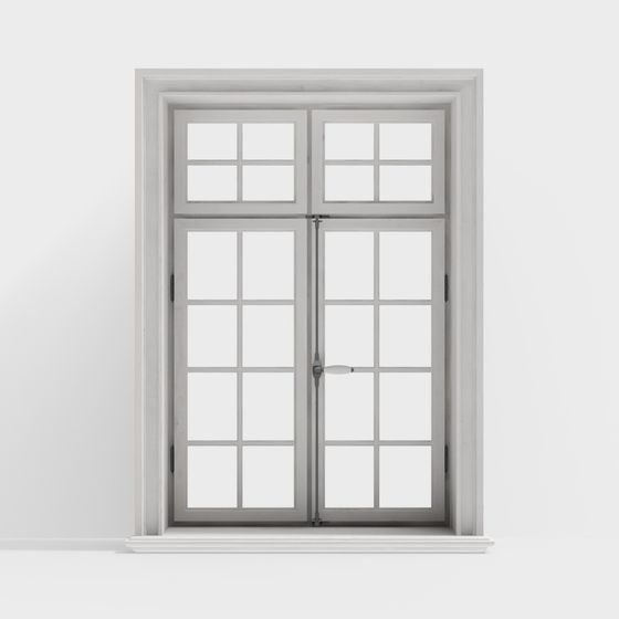 Elegant Low-Poly Window 3D Model