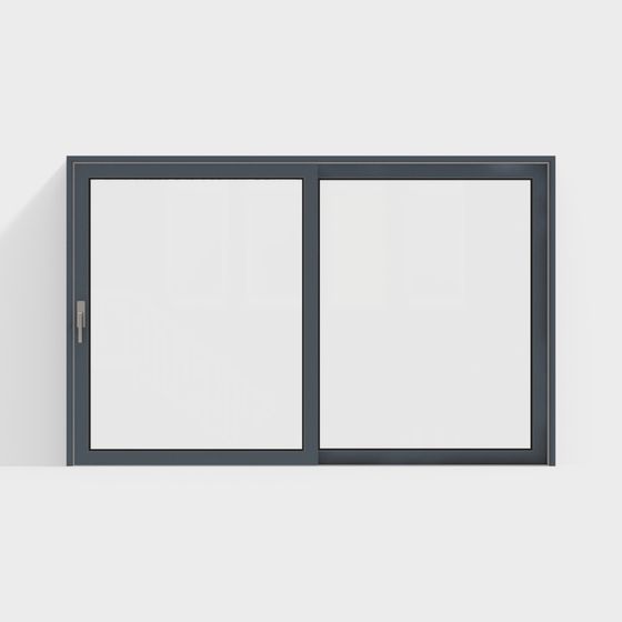 Elegant Double Sliding Window 3D model