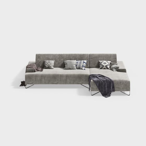 Elegant 3D Sofa Model for Contemporary Interiors