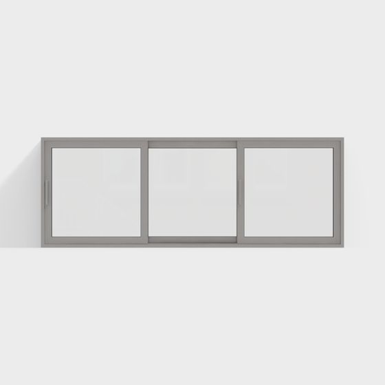 Modern Low Poly Gray Window 3D model